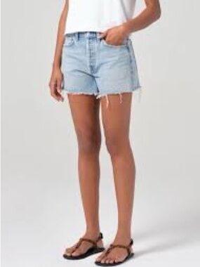 AGOLDE Parker long Denim Shorts